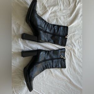 Y2K Sibyl Vane Black Leather Boots